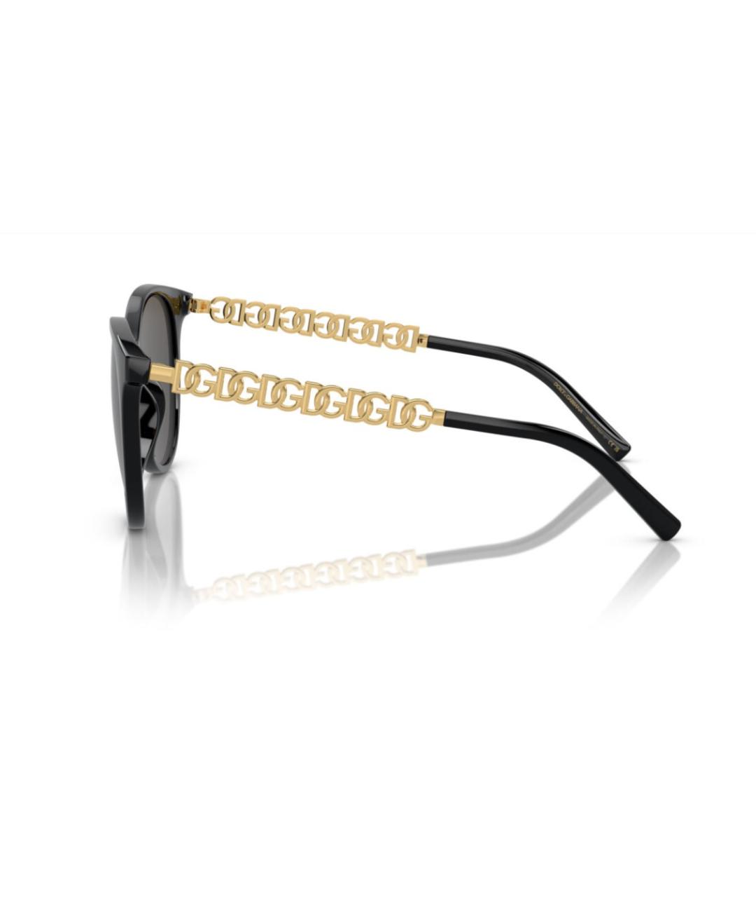 DOLCE&GABBANA Черные пластиковые солнцезащитные очки, фото 3