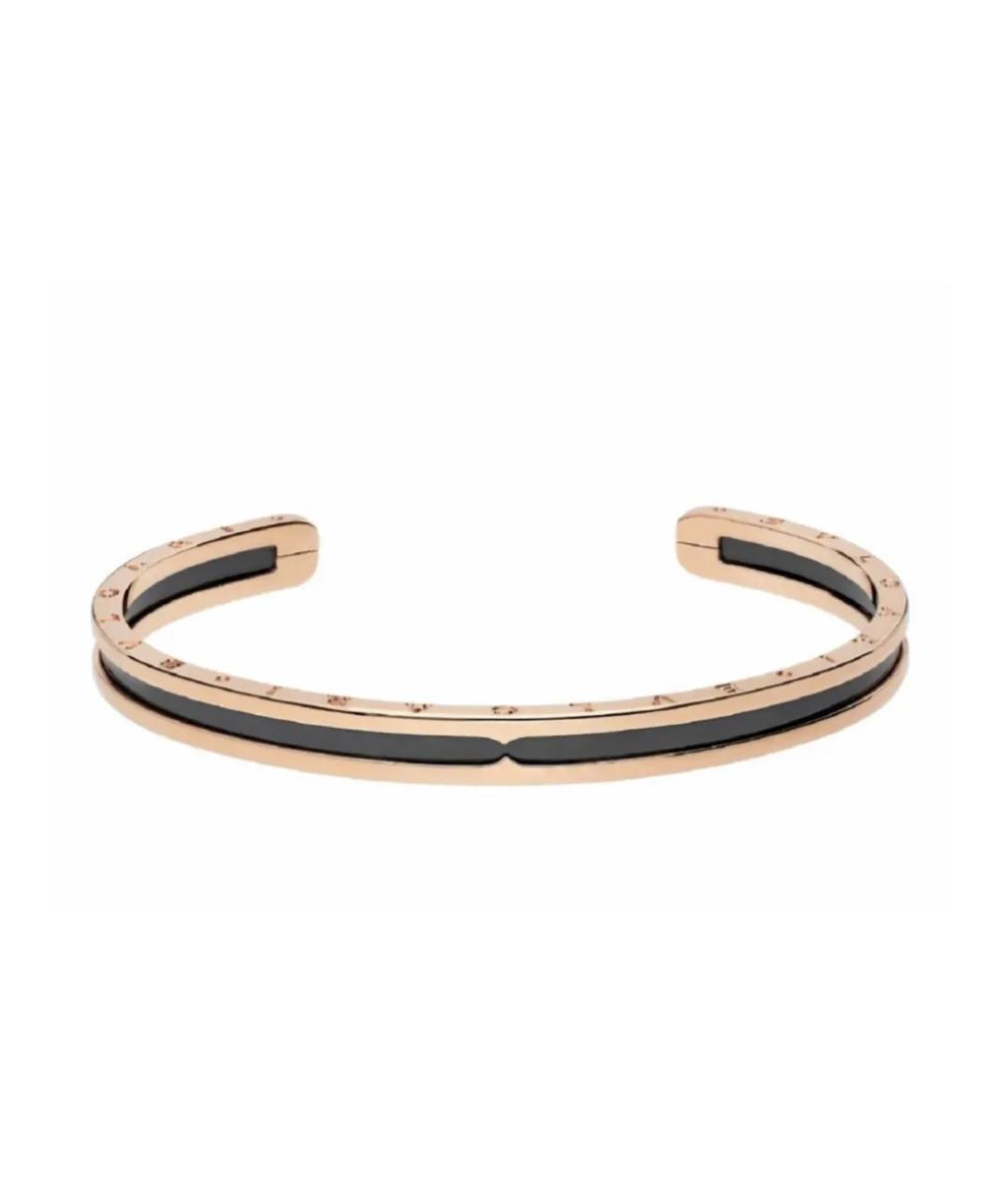 BVLGARI Черный браслет из розового золота, фото 1