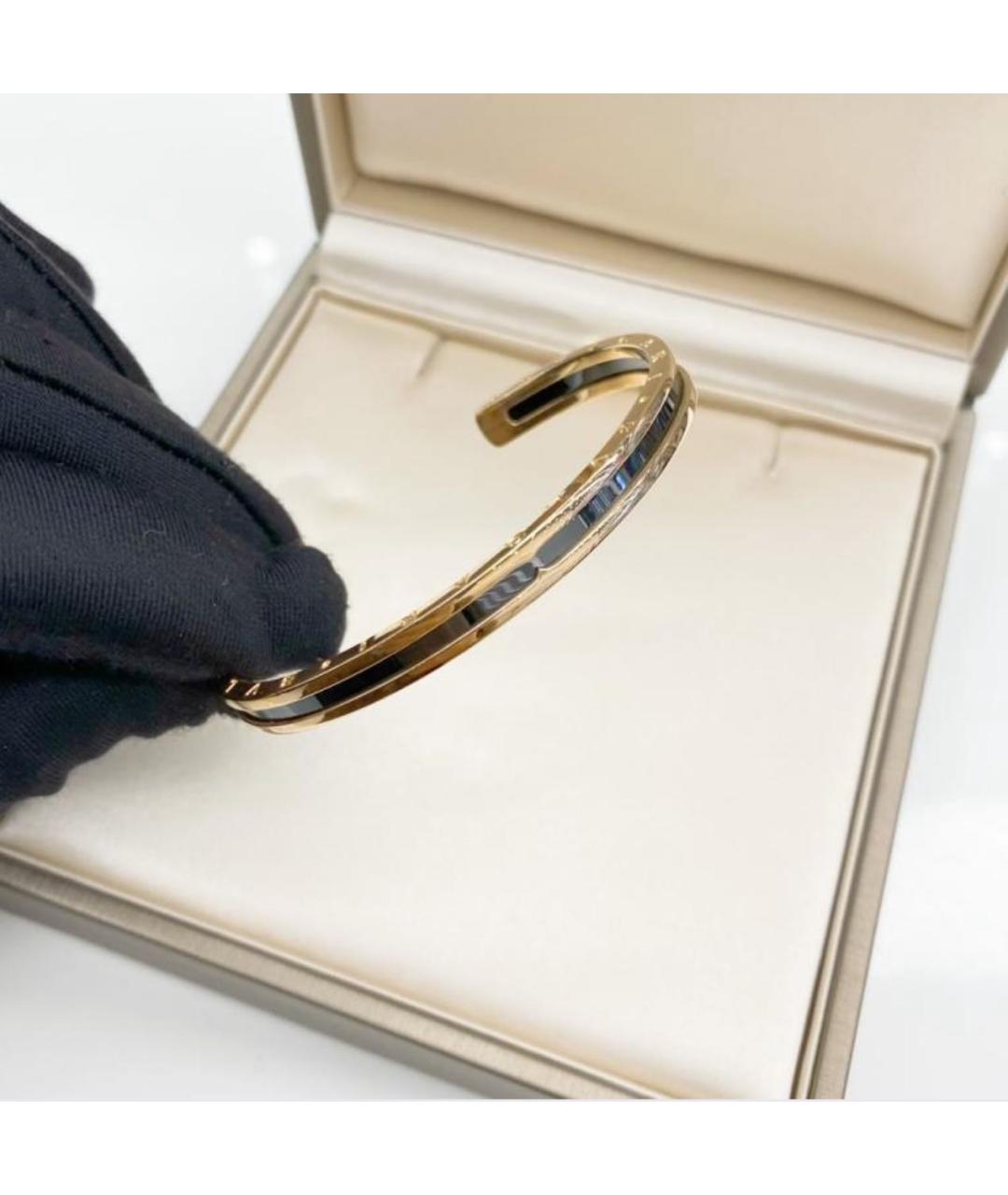 BVLGARI Черный браслет из розового золота, фото 3