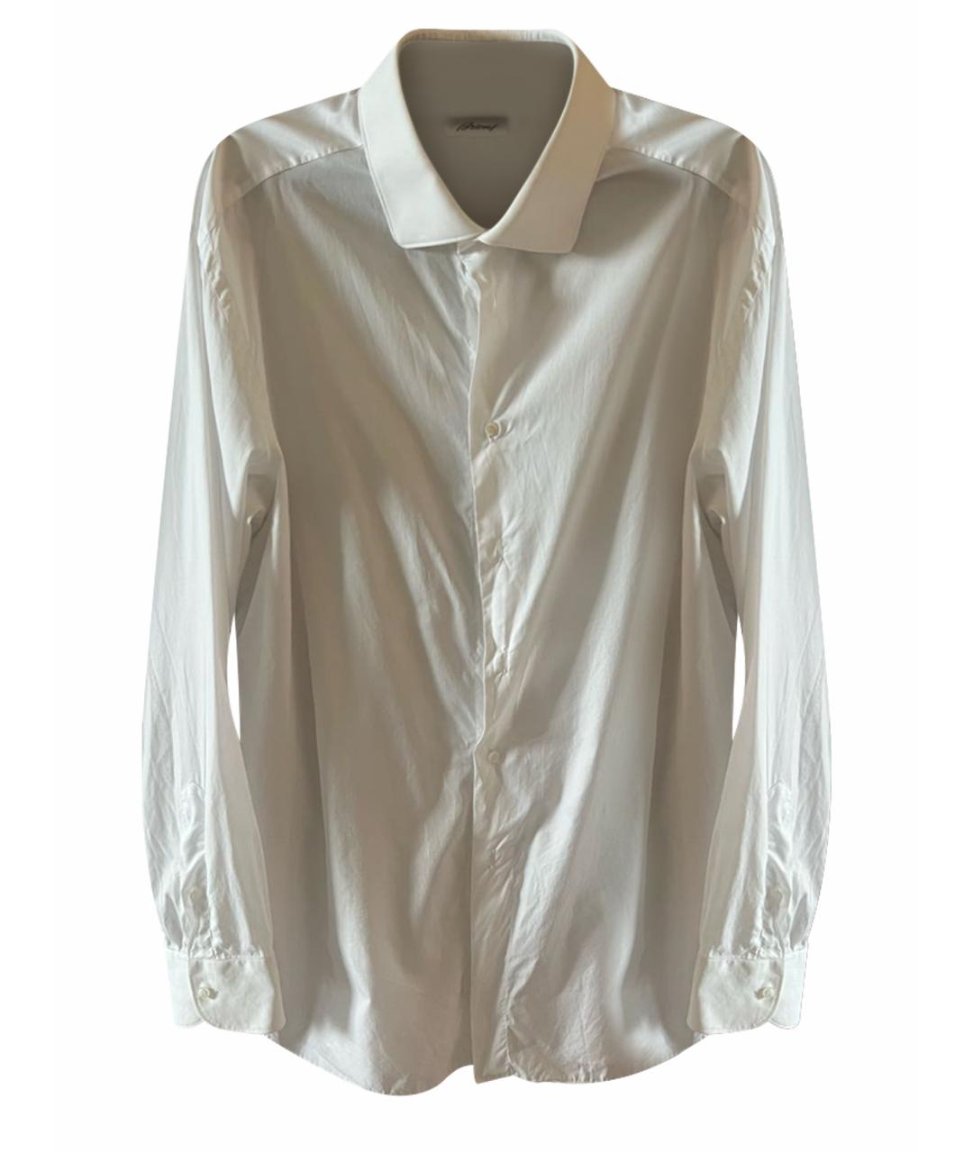 BRIONI Белая хлопковая классическая рубашка, фото 1