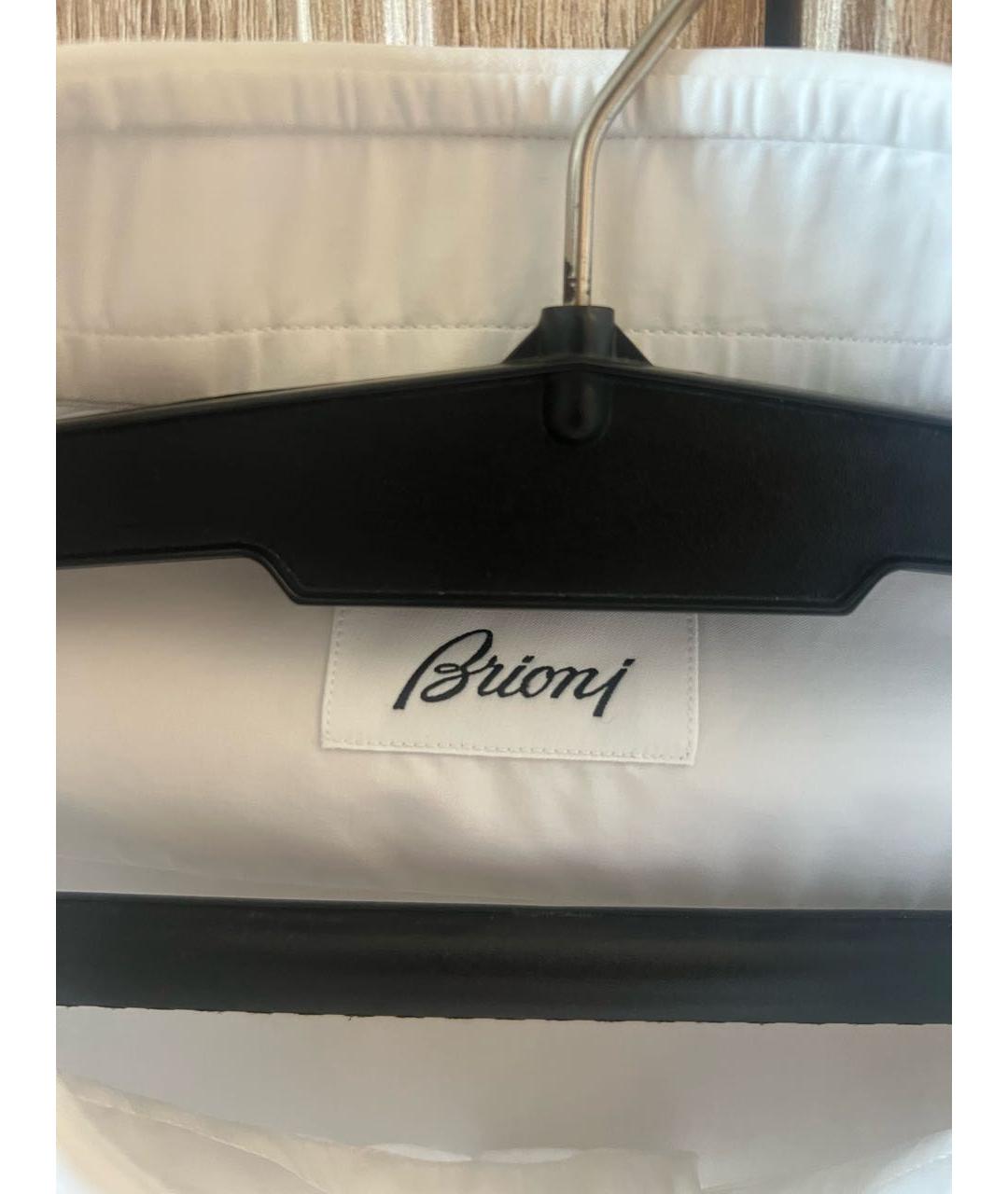 BRIONI Белая хлопковая классическая рубашка, фото 3
