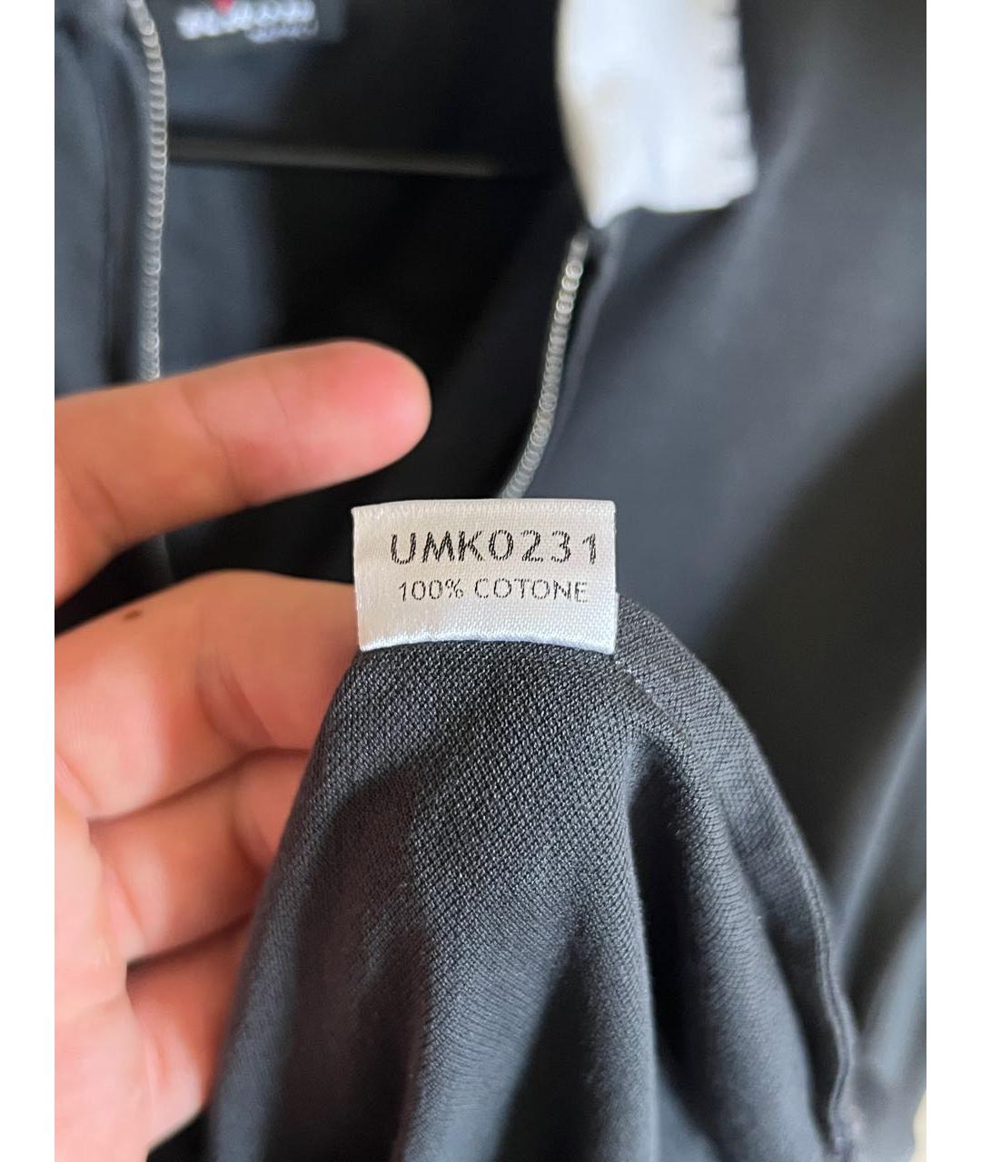 KITON Антрацитовое хлопковое поло с коротким рукавом, фото 7