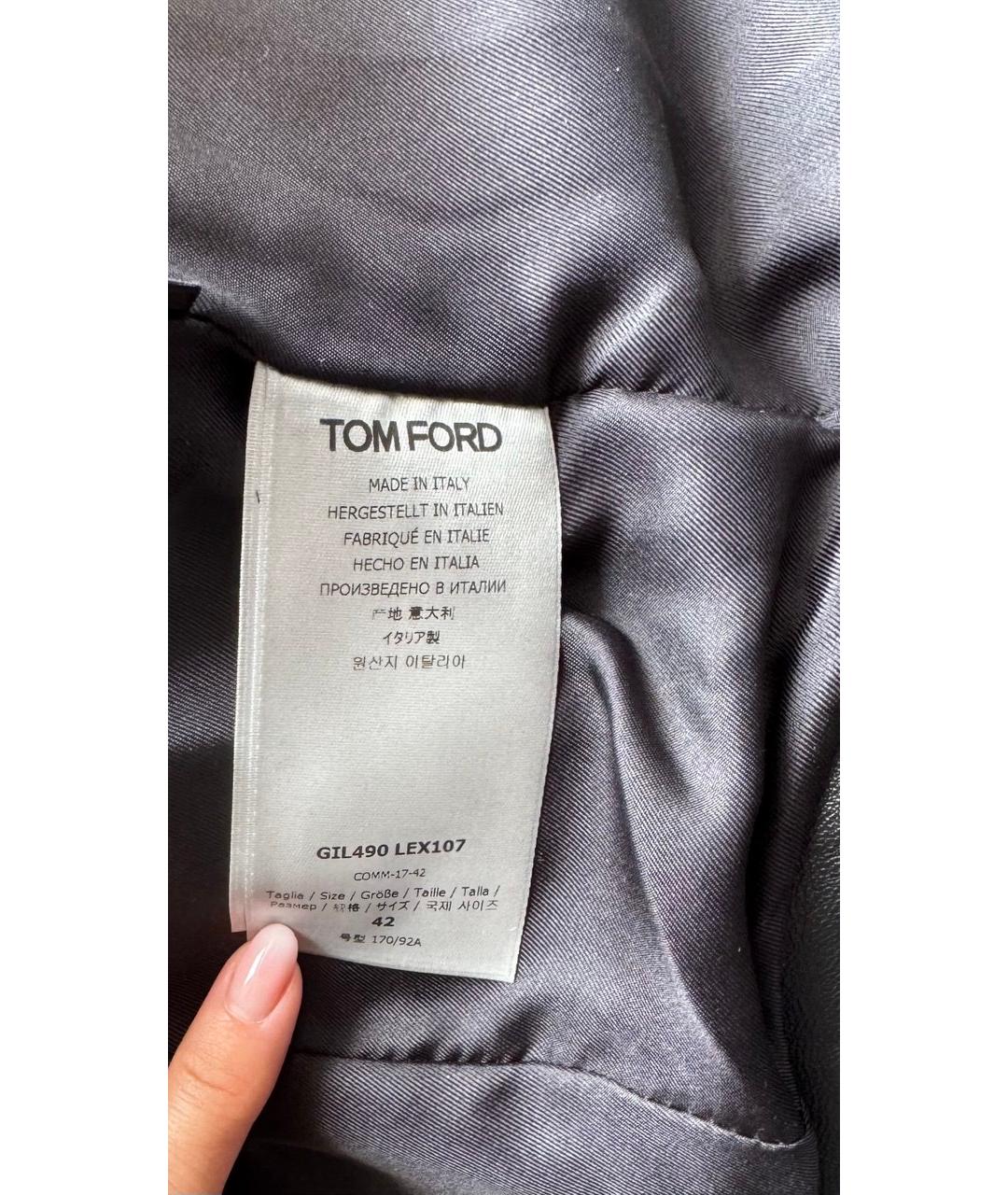 TOM FORD Черная кожаная куртка, фото 6