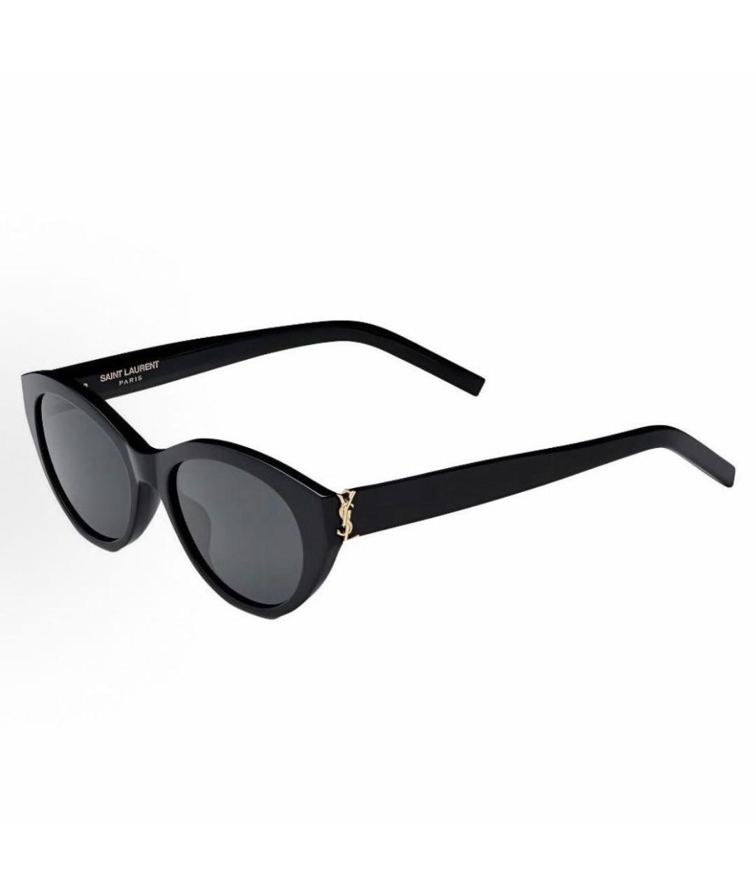 SAINT LAURENT Черные пластиковые солнцезащитные очки, фото 3