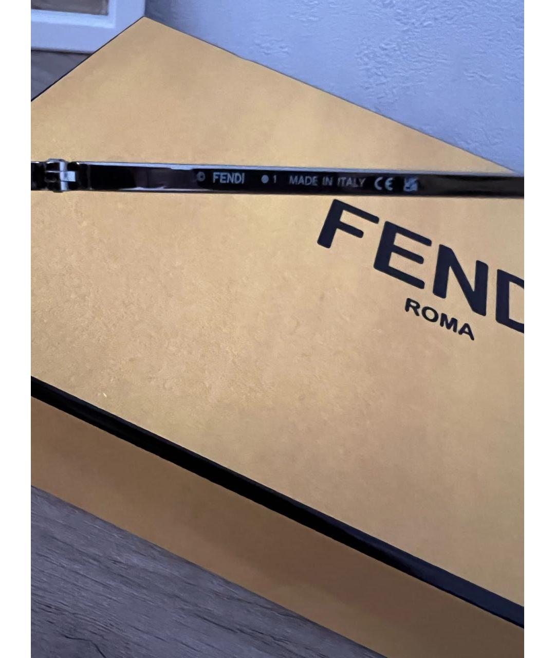 FENDI Черные металлические солнцезащитные очки, фото 7