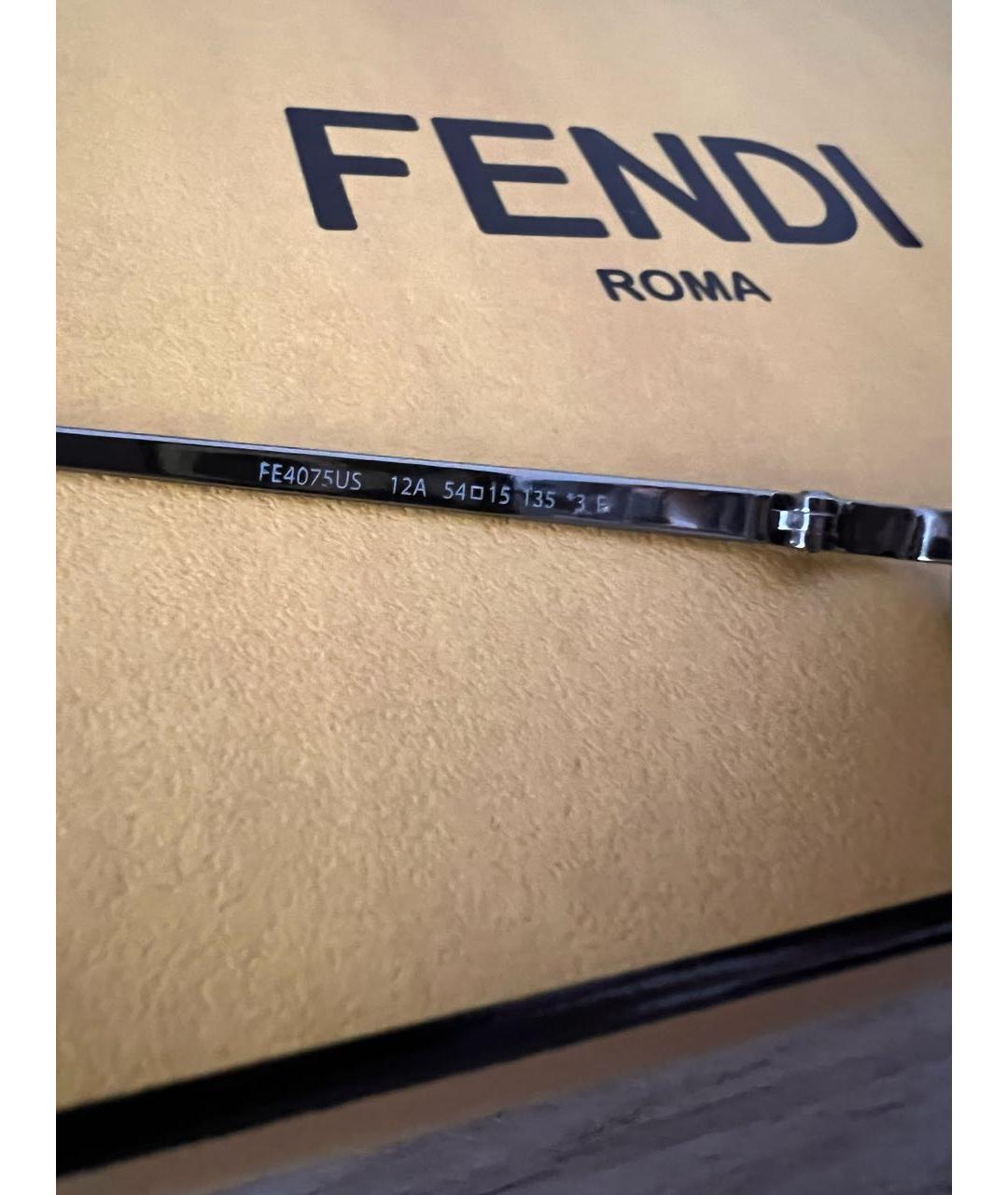 FENDI Черные металлические солнцезащитные очки, фото 8