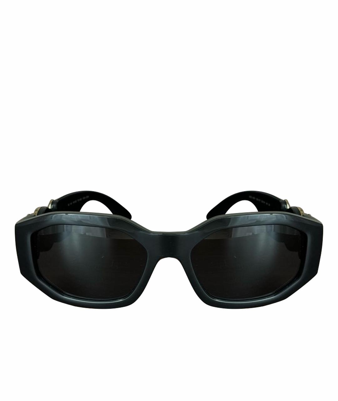 VERSACE Черные пластиковые солнцезащитные очки, фото 1