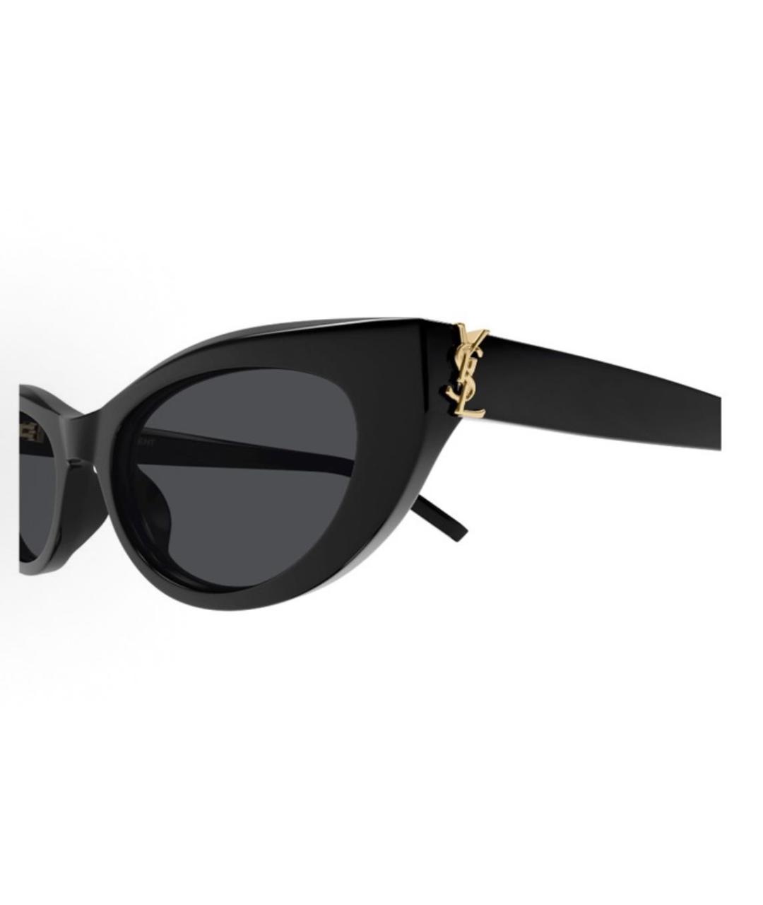 SAINT LAURENT Черные пластиковые солнцезащитные очки, фото 4