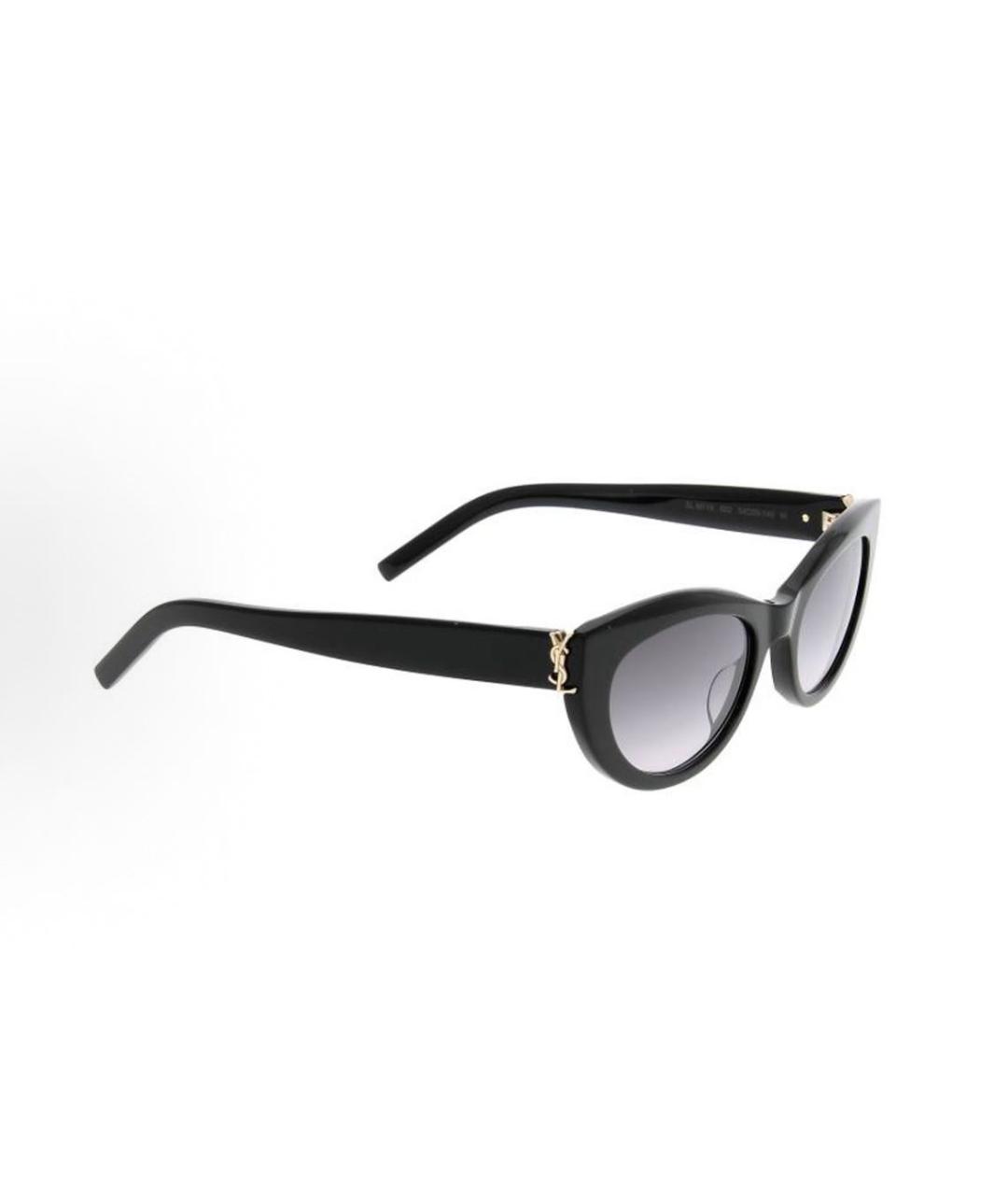 SAINT LAURENT Черные пластиковые солнцезащитные очки, фото 3