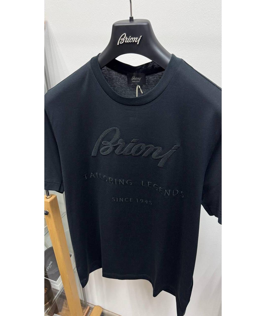 BRIONI Черная хлопковая майка, фото 2