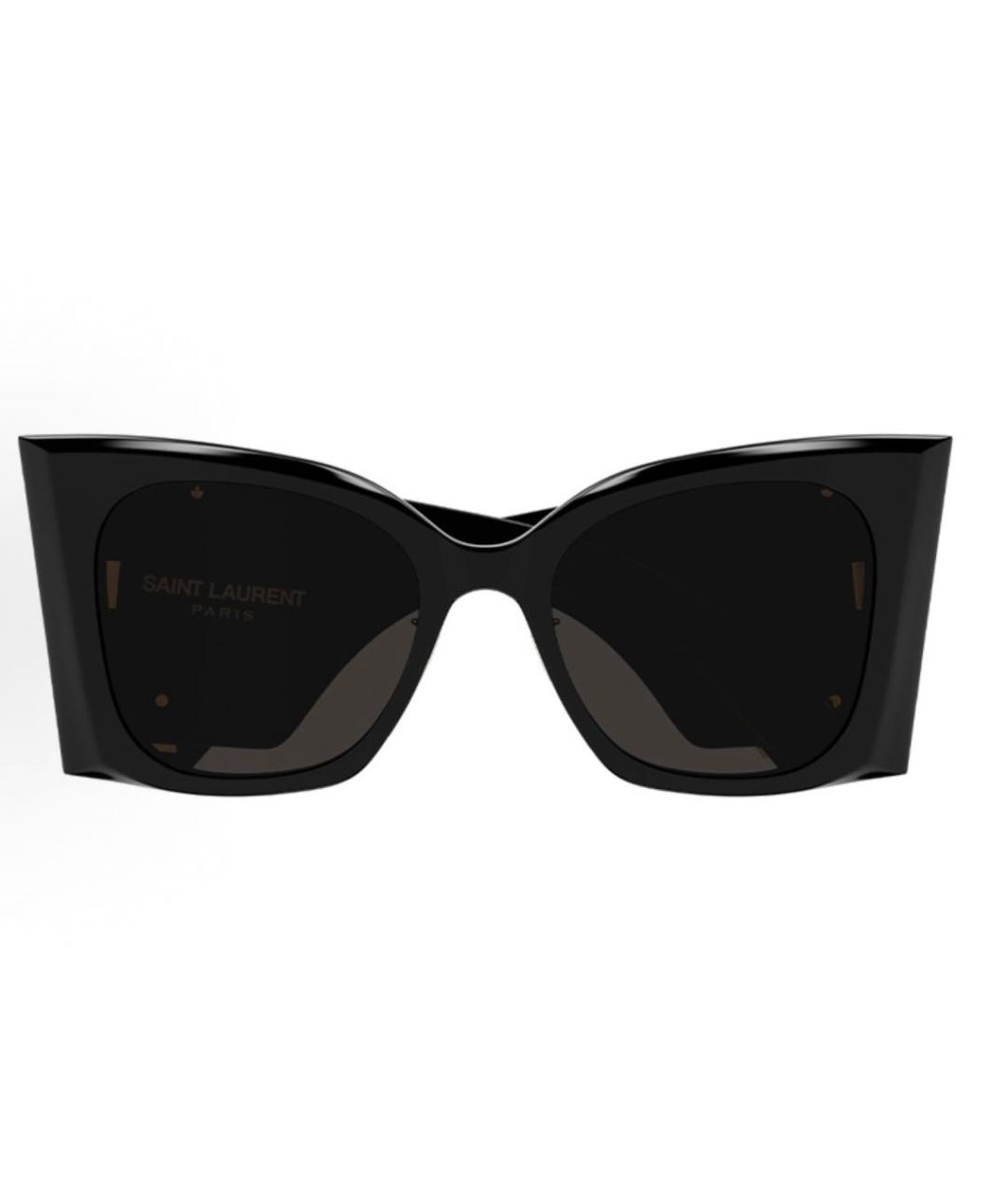 SAINT LAURENT Черные пластиковые солнцезащитные очки, фото 2
