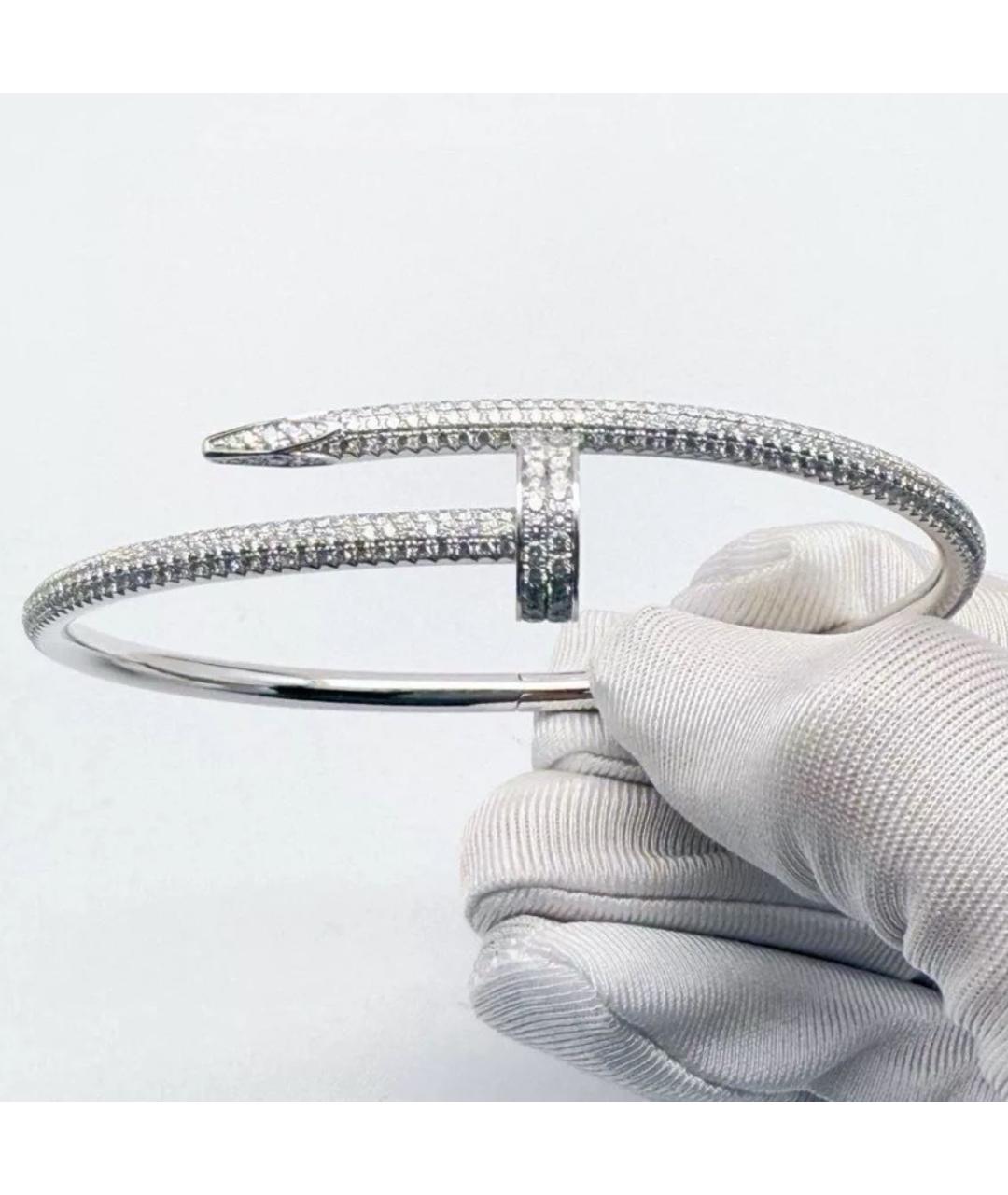 CARTIER Серебрянный браслет из белого золота, фото 4