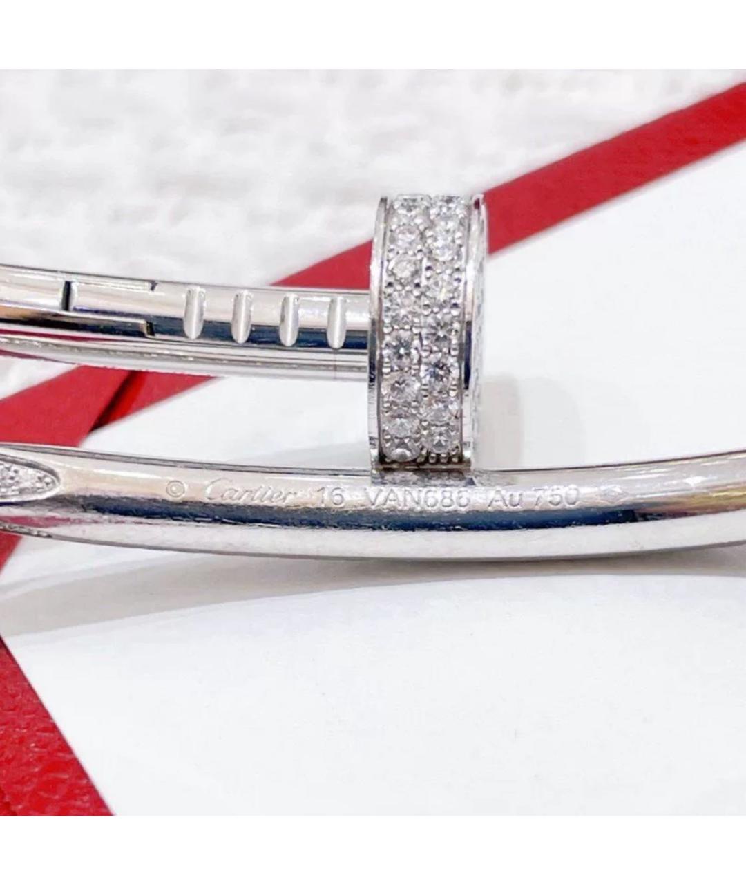 CARTIER Серебрянный браслет из белого золота, фото 6