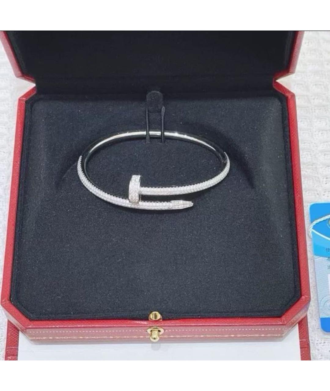 CARTIER Серебрянный браслет из белого золота, фото 2