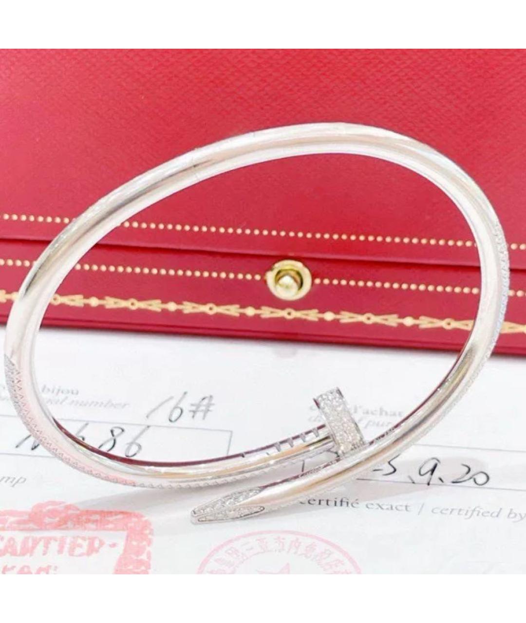 CARTIER Серебрянный браслет из белого золота, фото 3