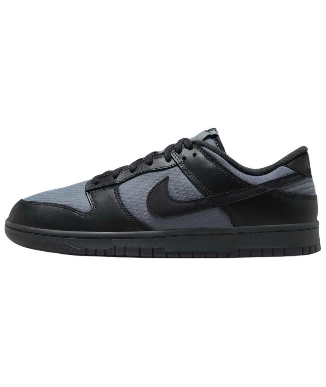 NIKE Антрацитовые кожаные низкие кроссовки / кеды, фото 9