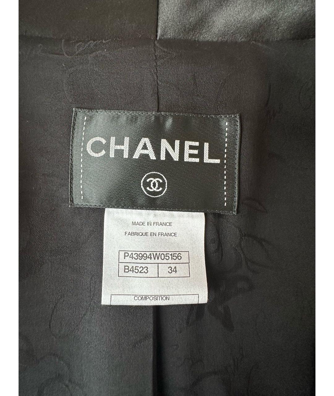 CHANEL Черный хлопковый жакет/пиджак, фото 5