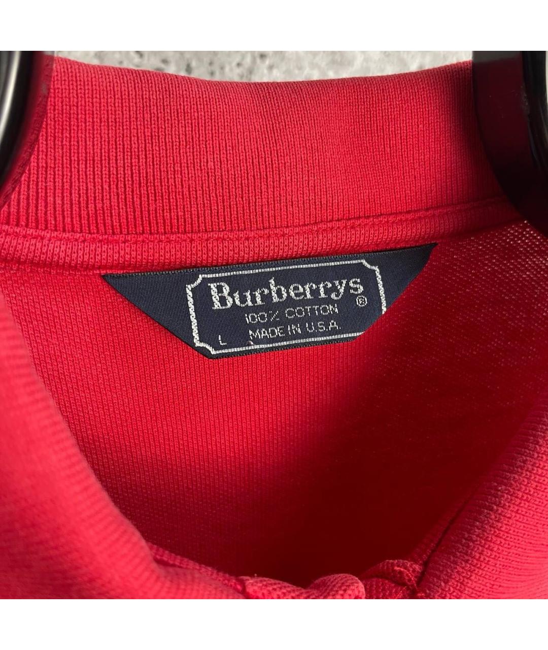 BURBERRY Бордовое поло с коротким рукавом, фото 3