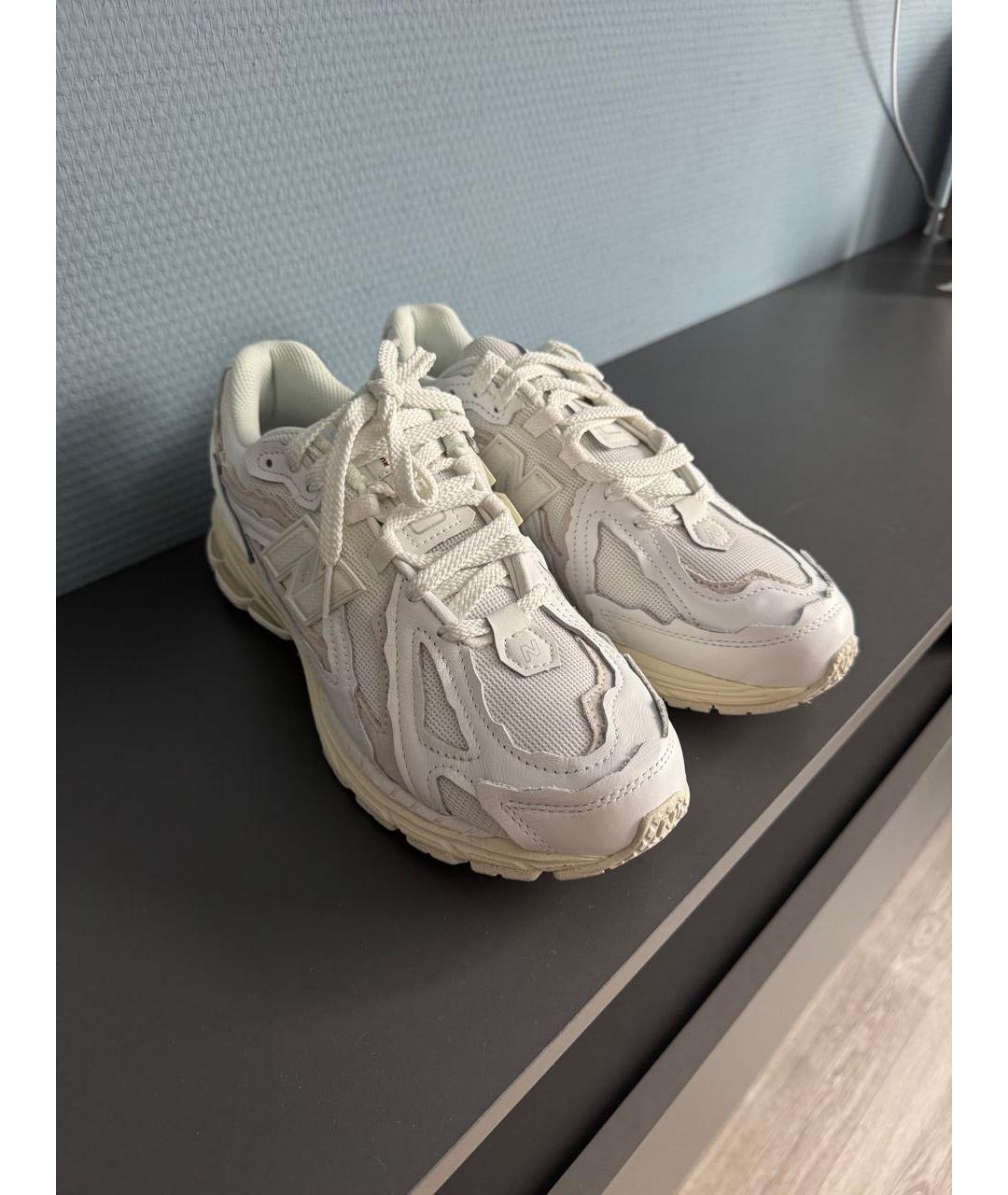 NEW BALANCE Белые кожаные низкие кроссовки / кеды, фото 2