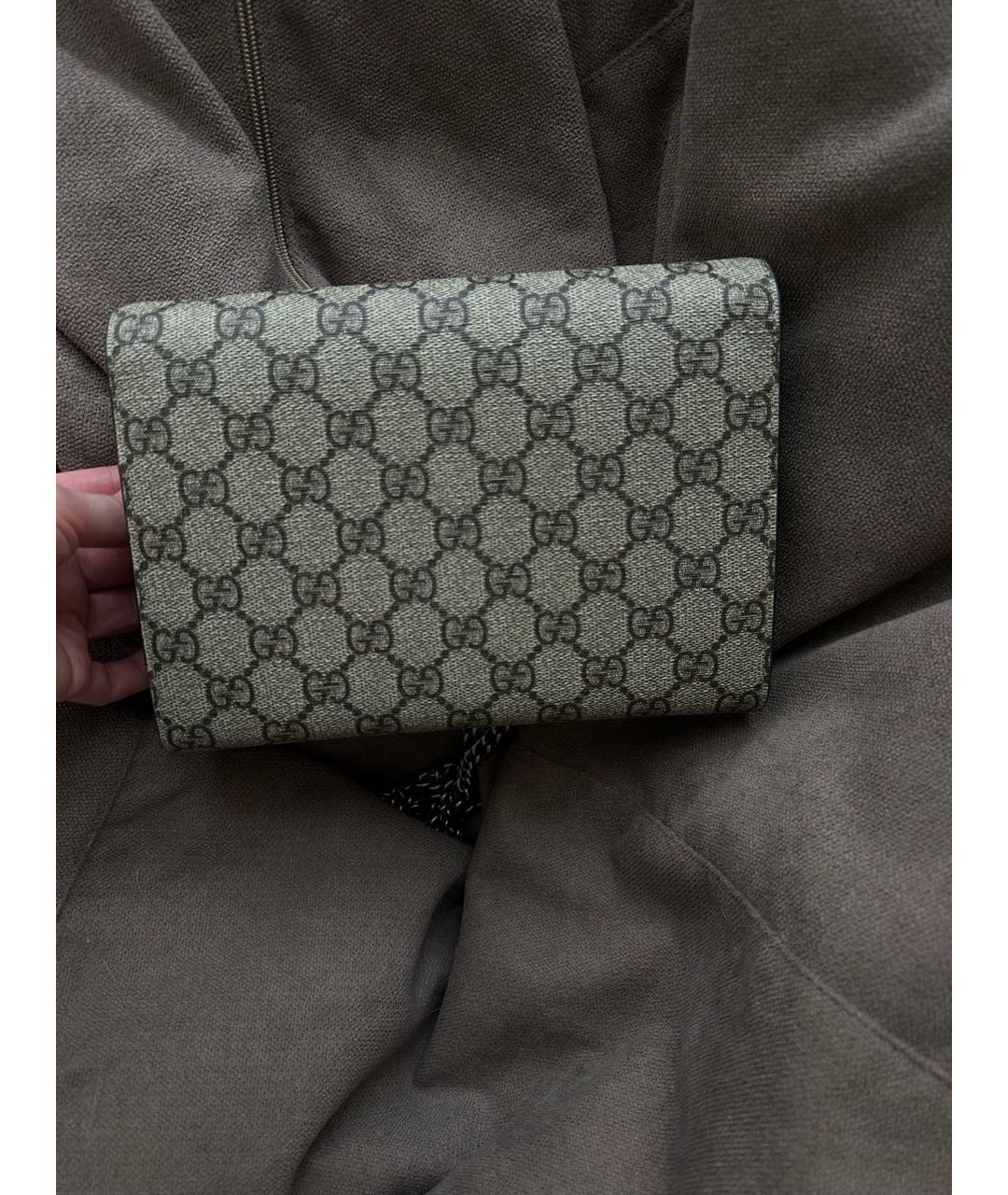 GUCCI Бежевая кожаная сумка через плечо, фото 3