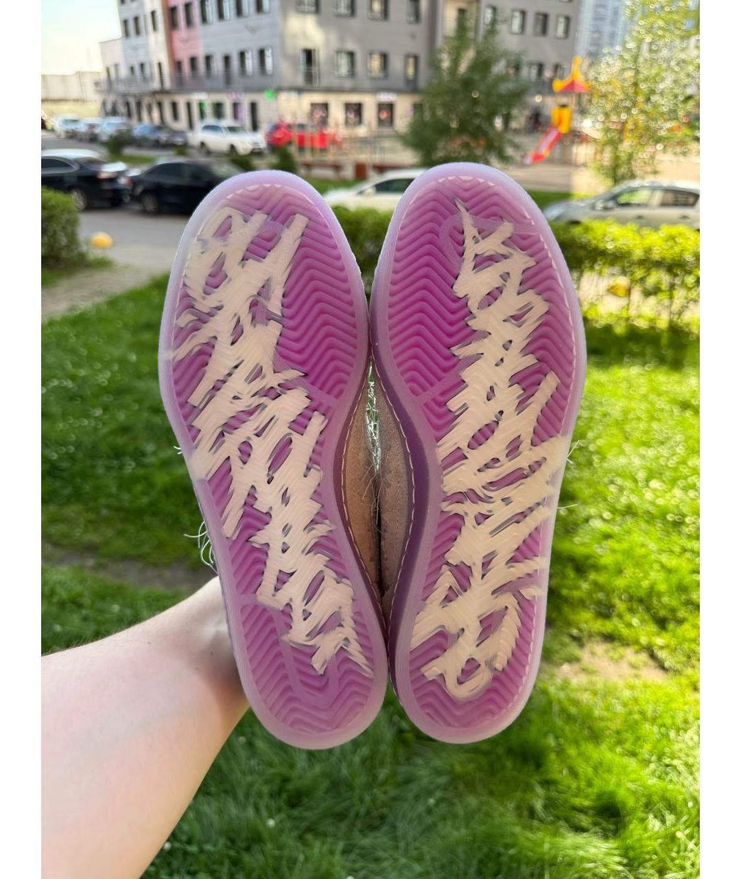 ADIDAS Бежевые замшевые низкие кроссовки / кеды, фото 5