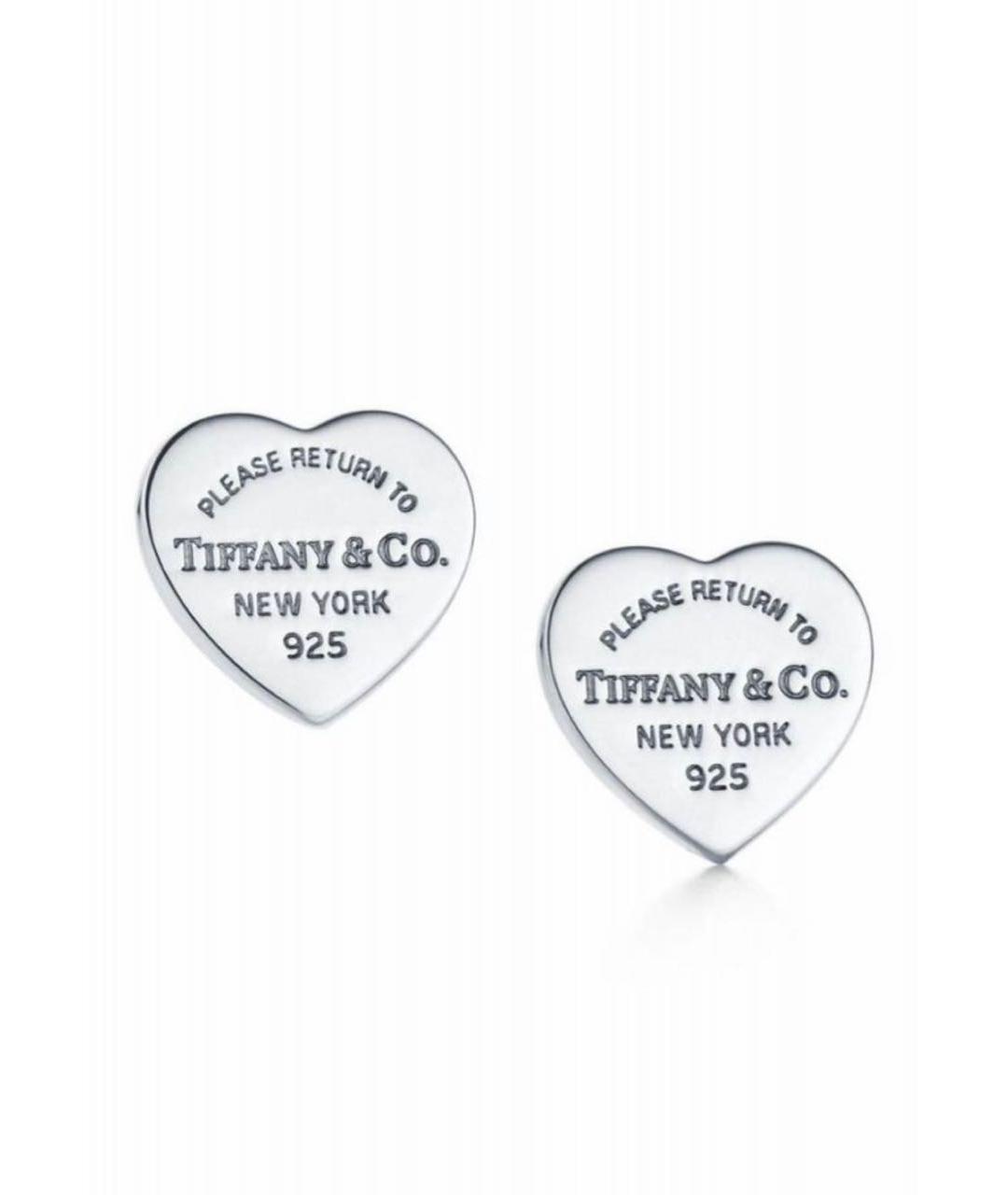 TIFFANY&CO Белые серебряные серьги, фото 1