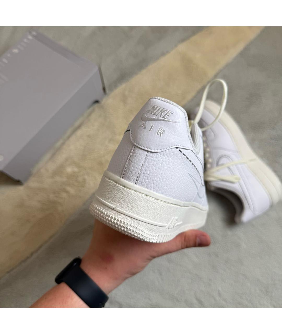 NIKE Белые кожаные низкие кроссовки / кеды, фото 3