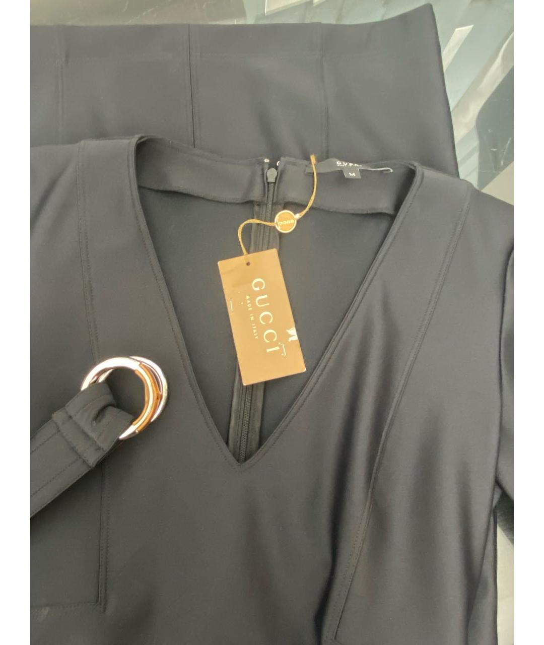 GUCCI Черное полиамидовое платье, фото 3