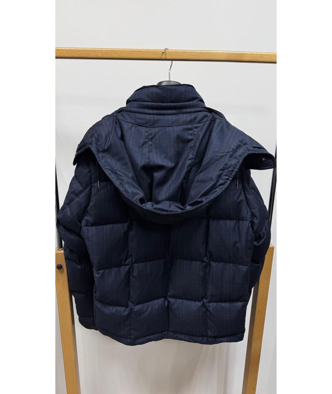 BRIONI Темно-синий шерстяной пуховик, фото 7