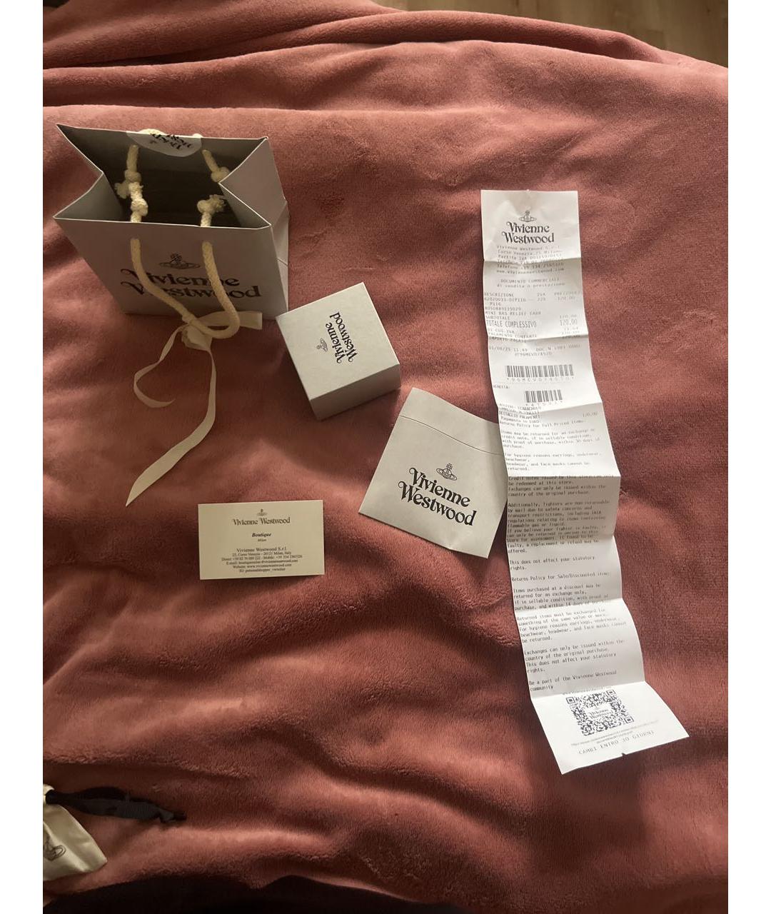 VIVIENNE WESTWOOD Серебряные платиновые серьги, фото 2