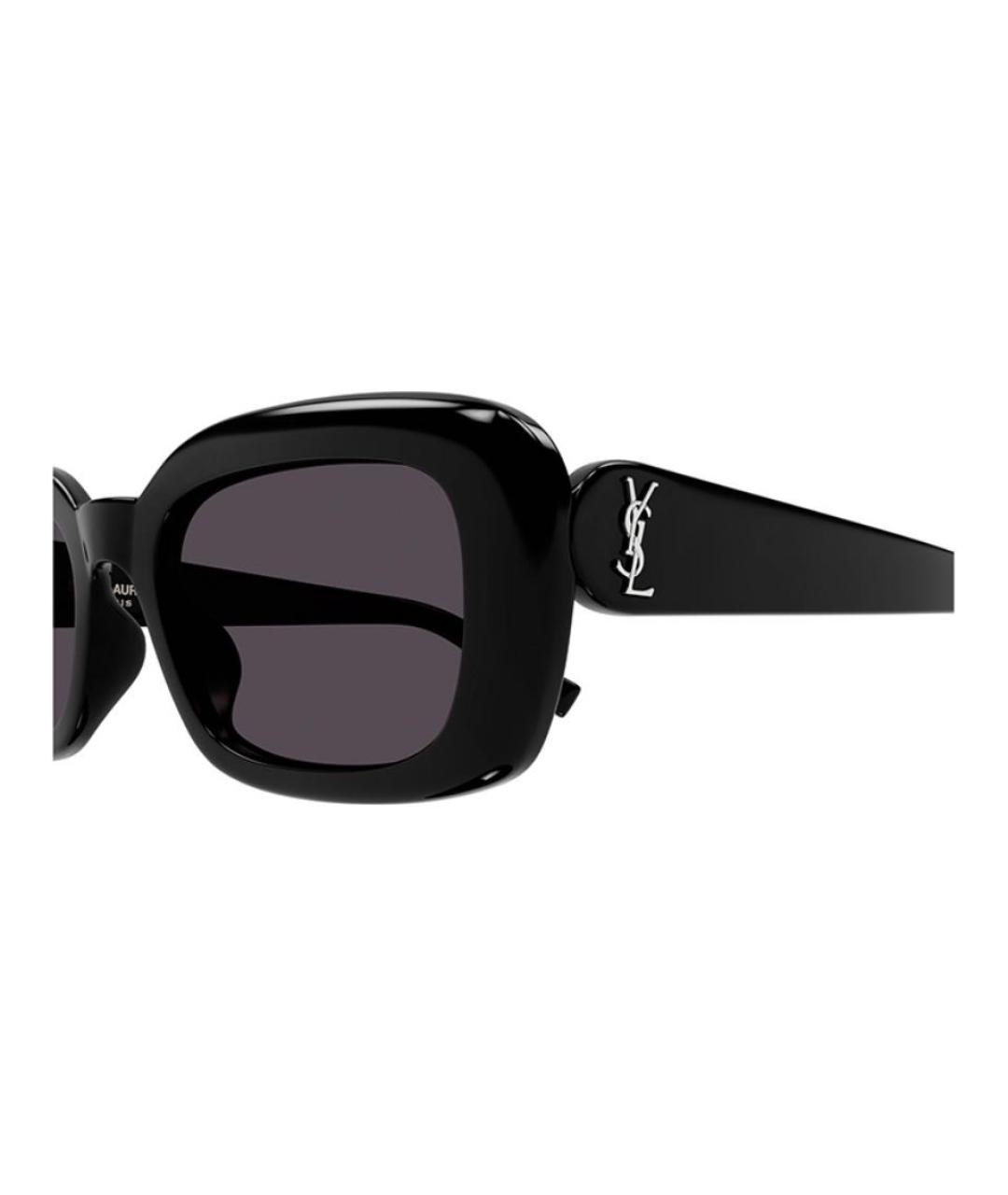 SAINT LAURENT Черные пластиковые солнцезащитные очки, фото 3