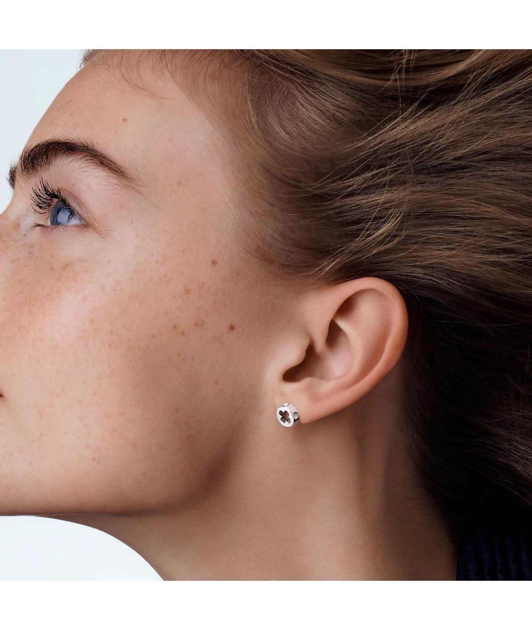 LOUIS VUITTON Серебряные серьги из белого золота, фото 5