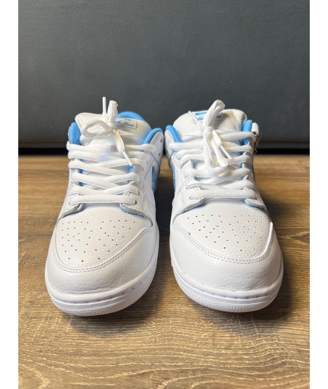 NIKE Белые кожаные низкие кроссовки / кеды, фото 2