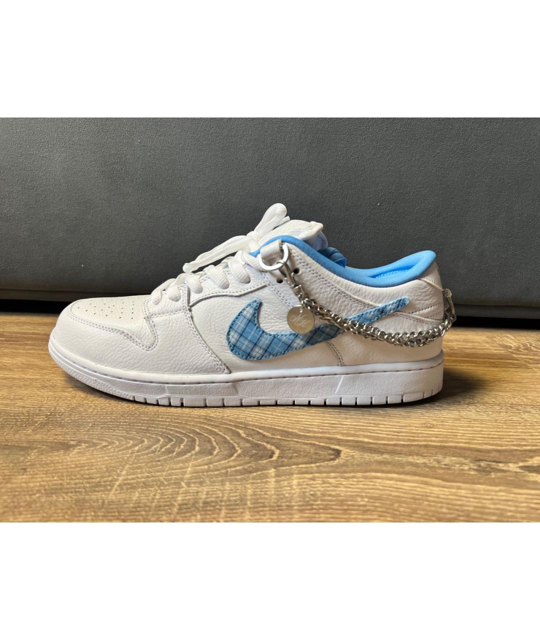 NIKE Белые кожаные низкие кроссовки / кеды, фото 8