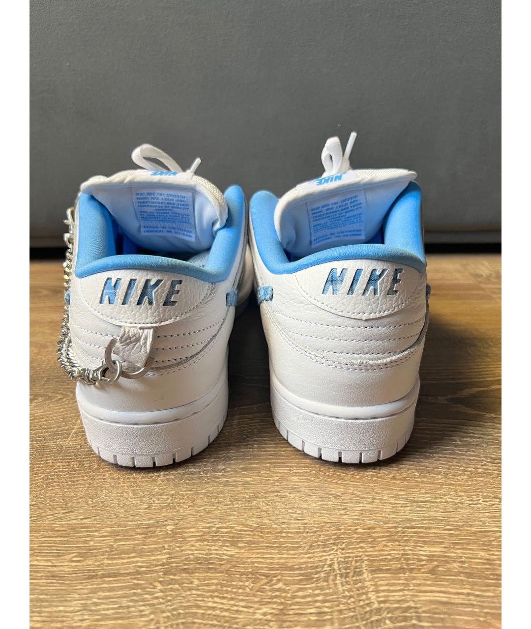 NIKE Белые кожаные низкие кроссовки / кеды, фото 4