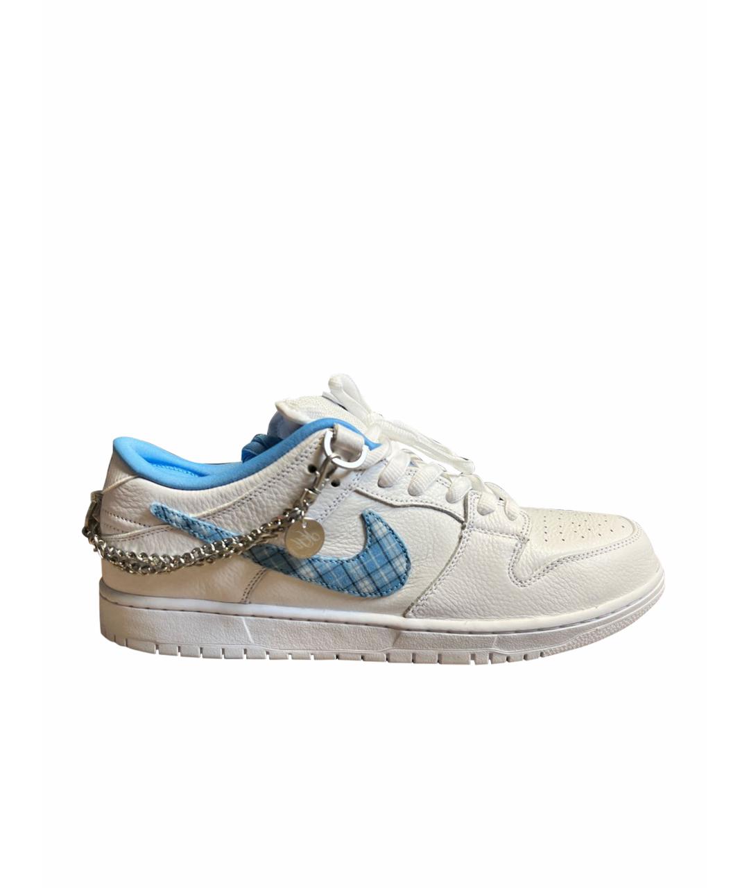 NIKE Белые кожаные низкие кроссовки / кеды, фото 1