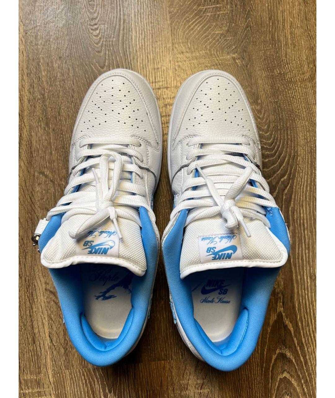 NIKE Белые кожаные низкие кроссовки / кеды, фото 3