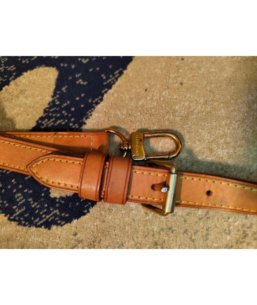 LOUIS VUITTON Коричневая сумка с короткими ручками из искусственной кожи, фото 5