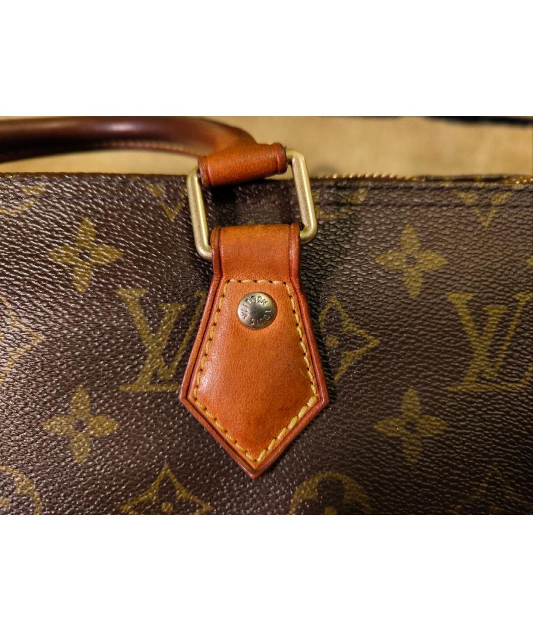LOUIS VUITTON Коричневая сумка с короткими ручками из искусственной кожи, фото 6
