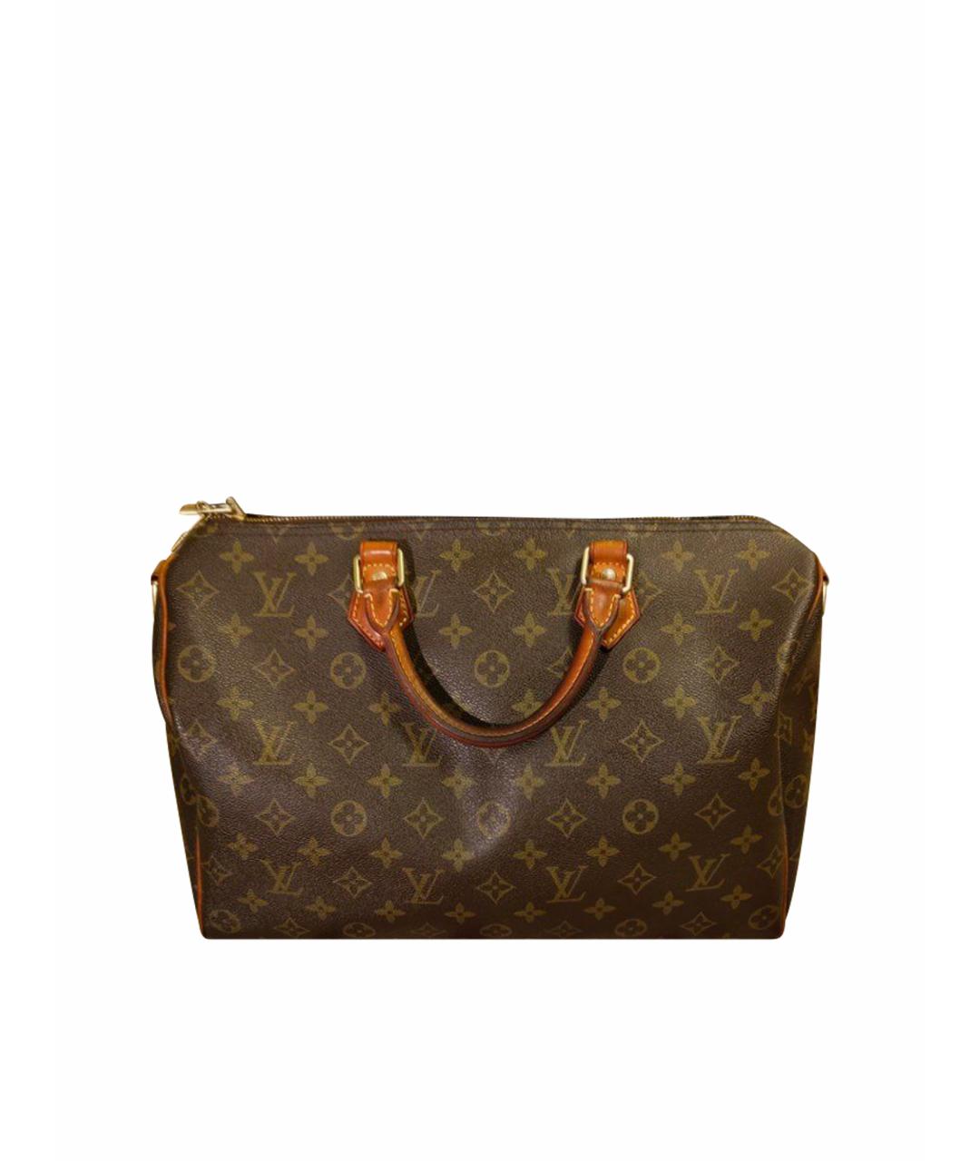 LOUIS VUITTON Коричневая сумка с короткими ручками из искусственной кожи, фото 1