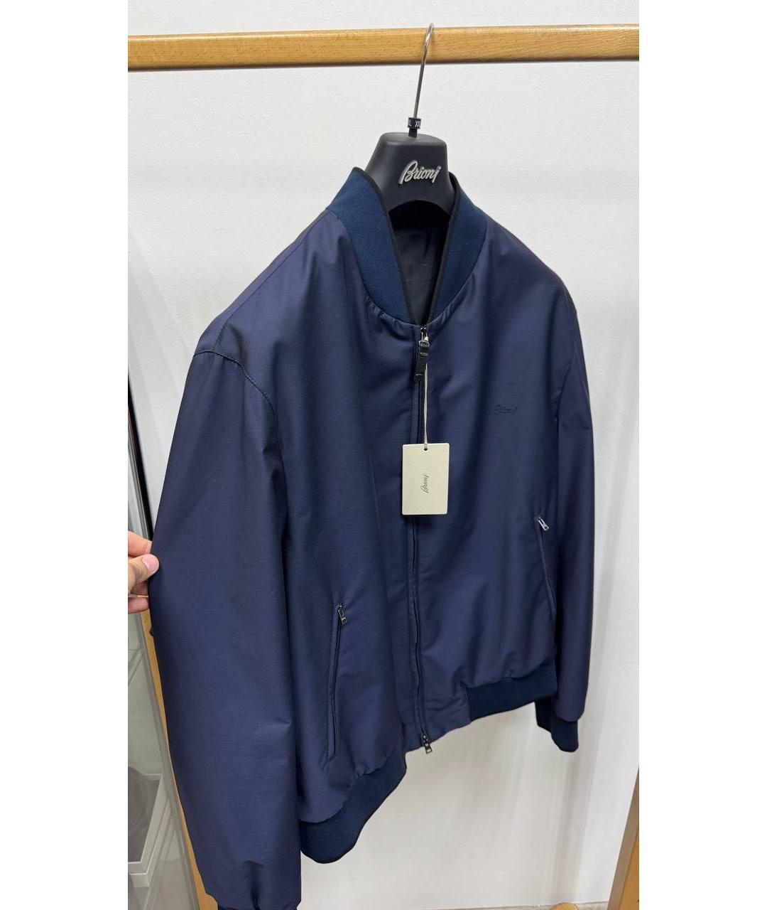 BRIONI Темно-синяя шерстяная куртка, фото 3