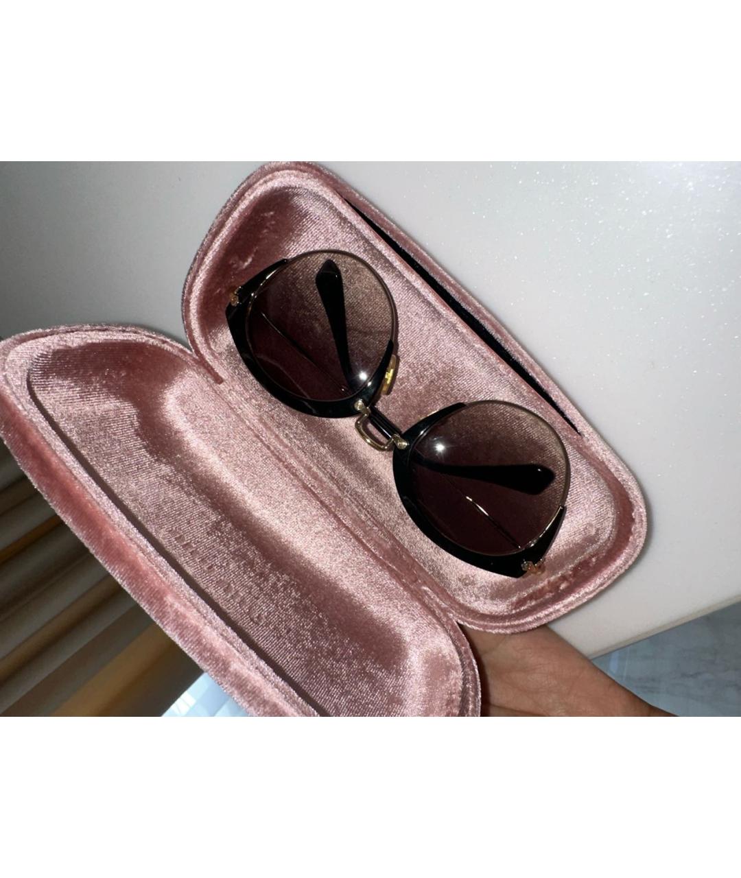 MIU MIU Черные металлические солнцезащитные очки, фото 7