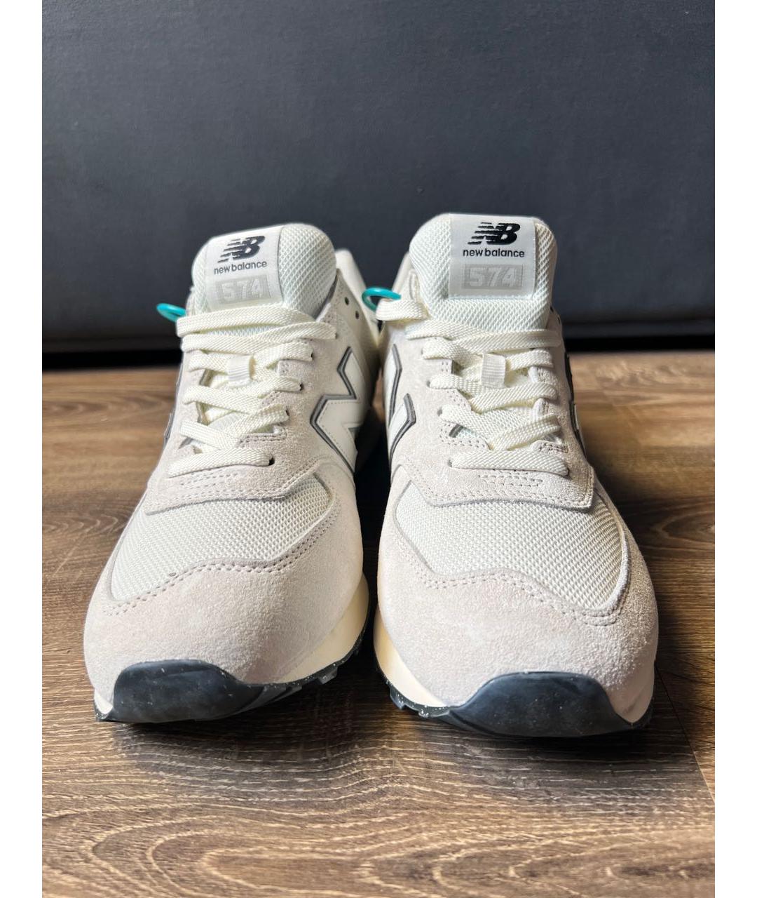 NEW BALANCE Белые замшевые низкие кроссовки / кеды, фото 2