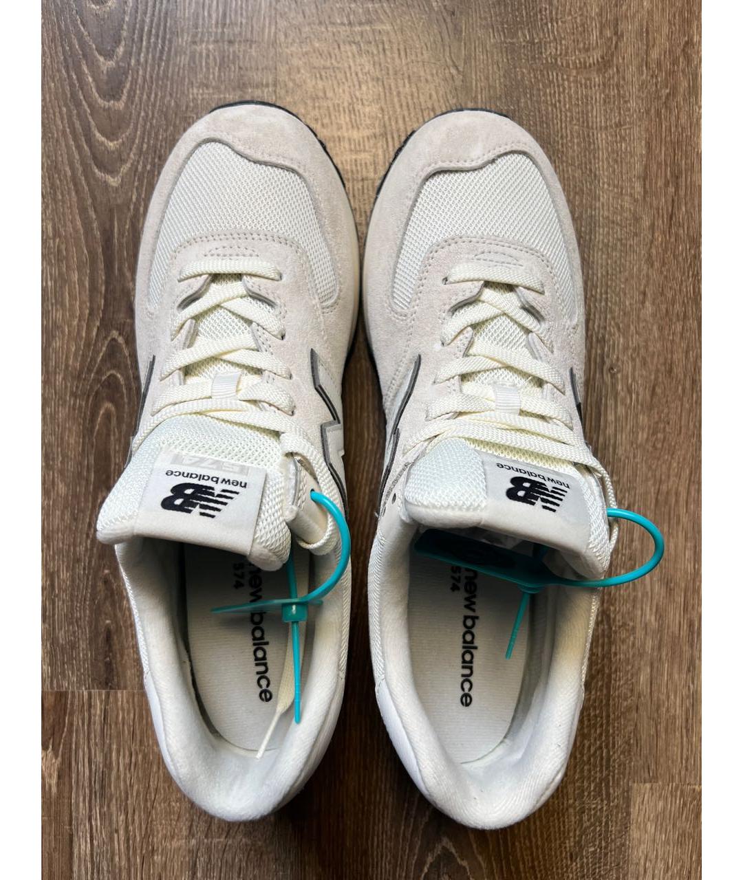 NEW BALANCE Белые замшевые низкие кроссовки / кеды, фото 3