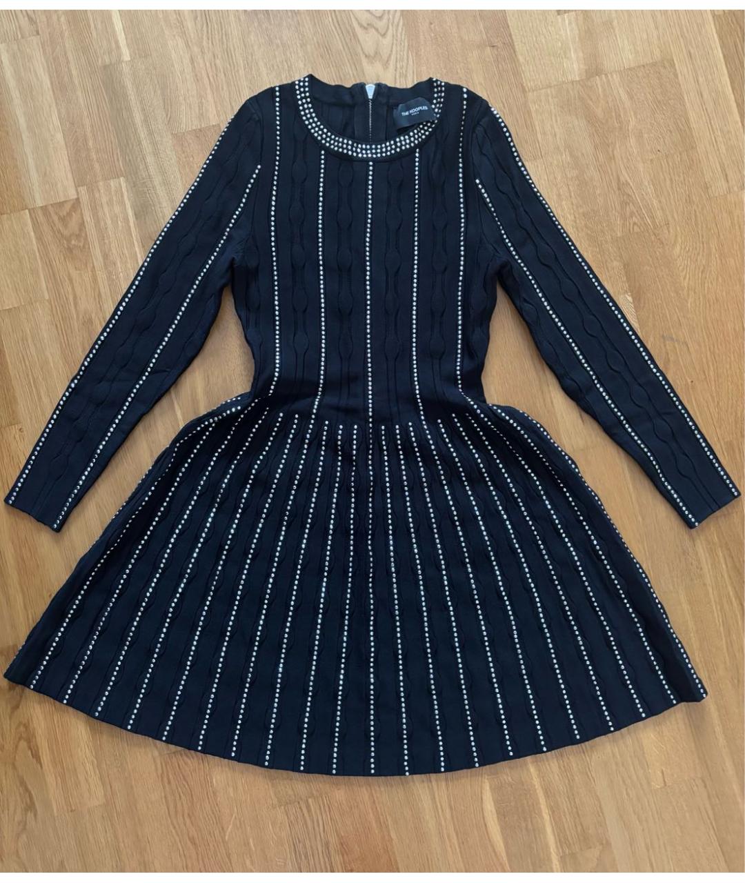 THE KOOPLES Черное вискозное коктейльное платье, фото 6