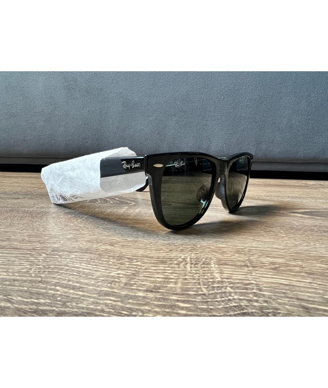 RAY BAN Черные пластиковые солнцезащитные очки, фото 2