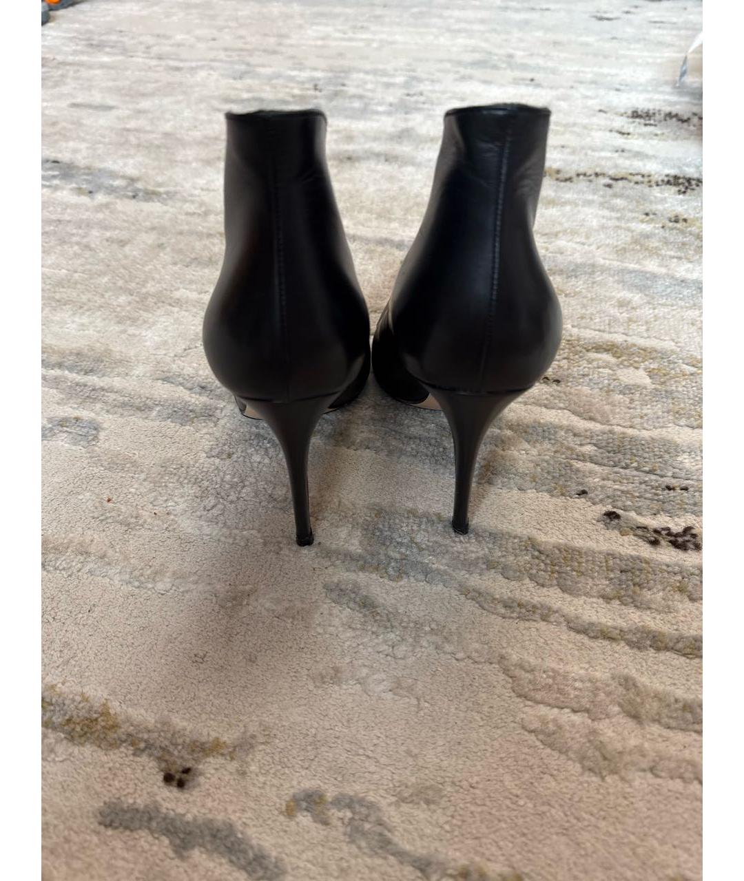 GIANVITO ROSSI Черные кожаные ботильоны, фото 4
