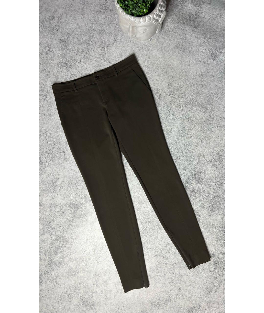 GUCCI Хаки брюки узкие, фото 9