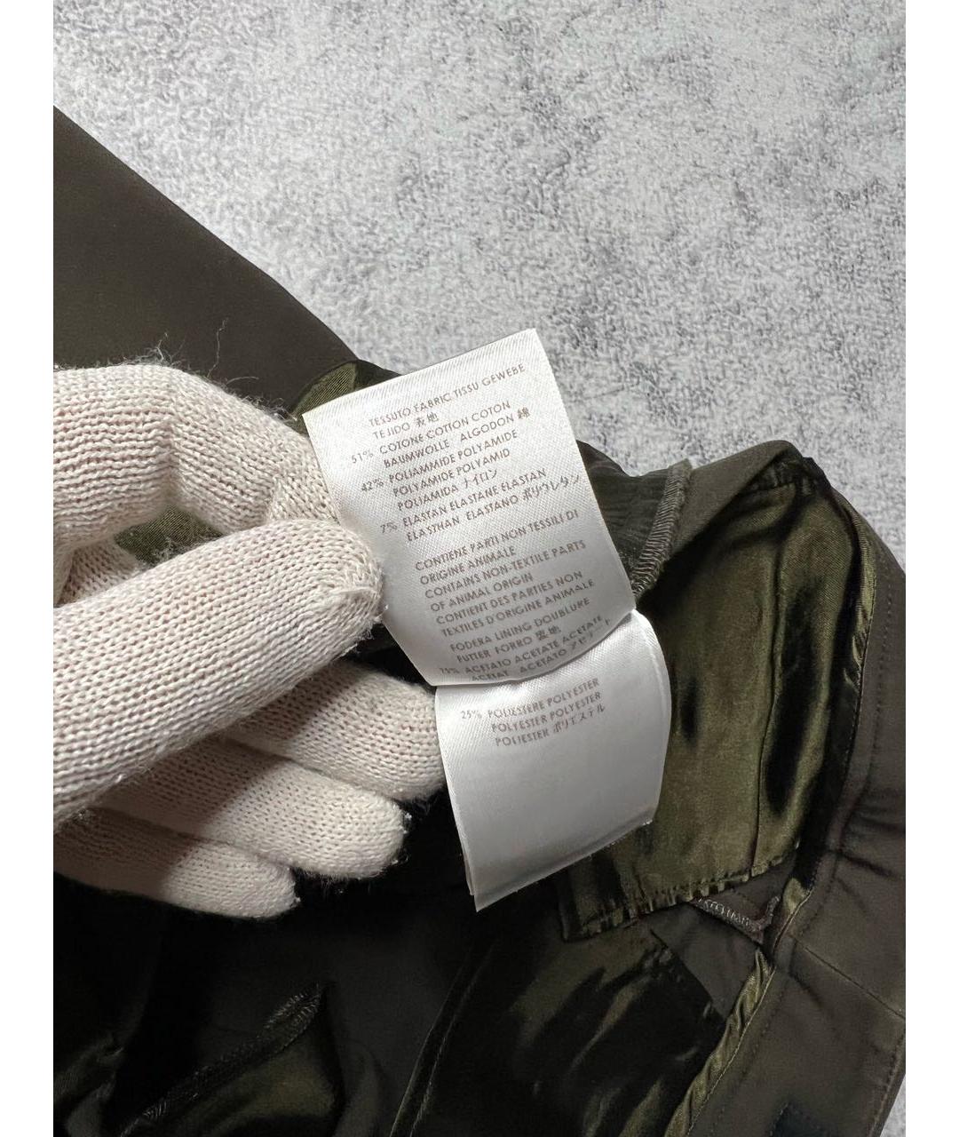 GUCCI Хаки брюки узкие, фото 8