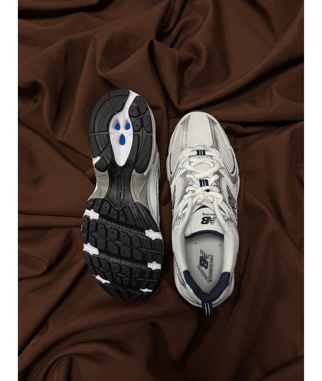 NEW BALANCE Белые текстильные кроссовки, фото 4